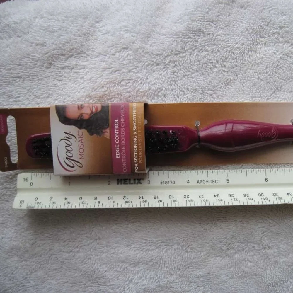 Goody Mosaic Edge Control Sectioning Smoothing Hair Brush Comb Pick Narrow Part